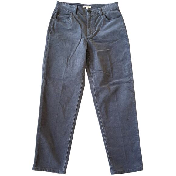 Eileen Fisher Velvet Pants Mid Rise Ankle Cropped - Picture 1 of 6